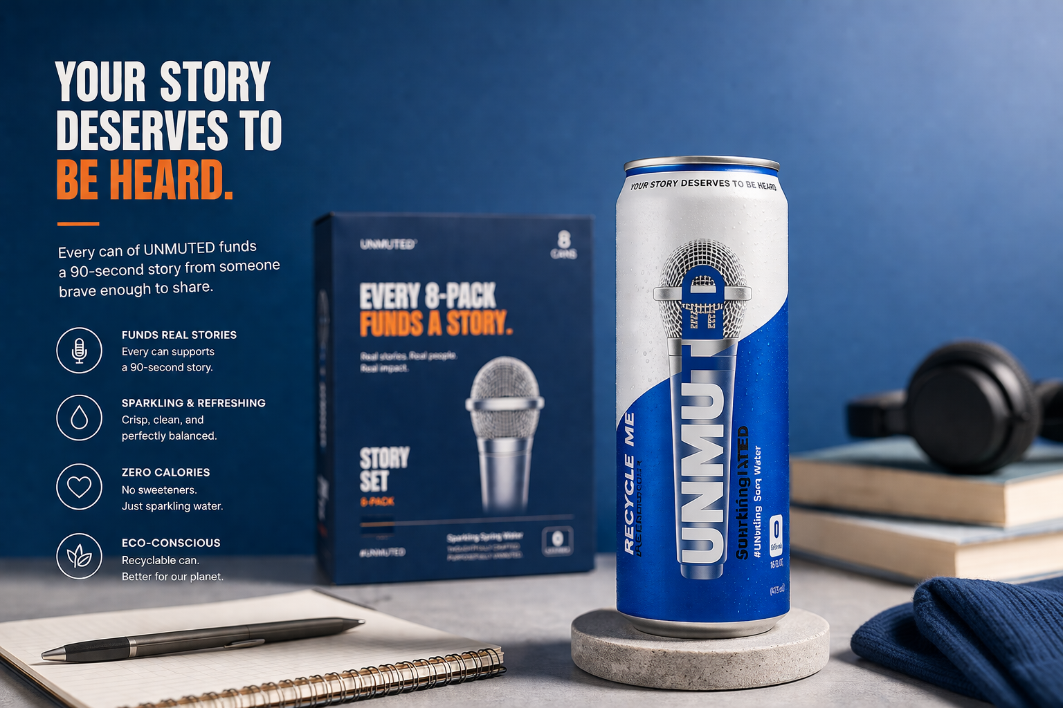 Story Set — 8-Pack Sparkling Water